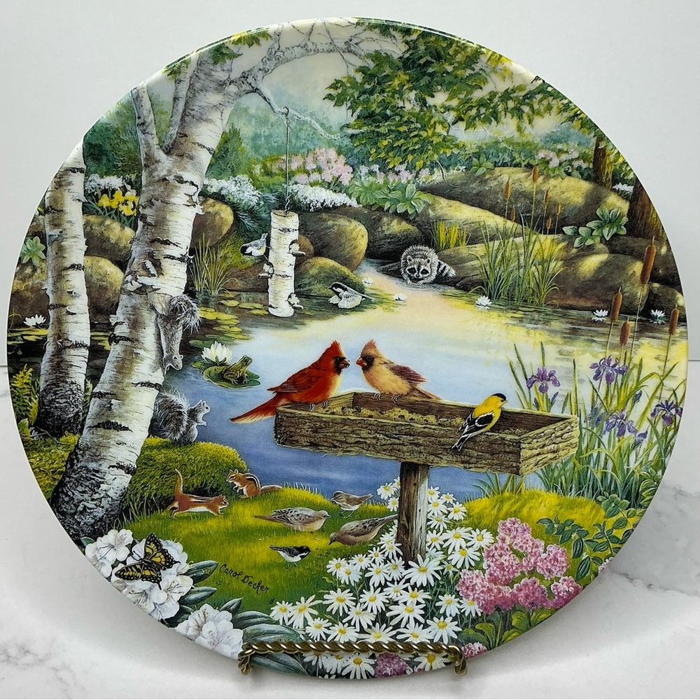 Bradex "Springtime Friends" Collectors Plate by Carol Decker Plate only 8.25"